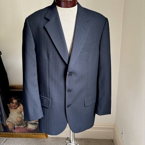 Missoni Sport Coat Men's 40-42R Wool Marlane Blazer Black Striped Made In Italy - Picture 1 of 8